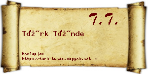 Türk Tünde névjegykártya
