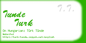 tunde turk business card